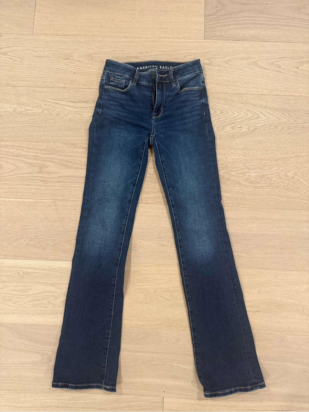 American Eagle Outfitters Women's Dark Blue Bootcut Jeans 000 Regular